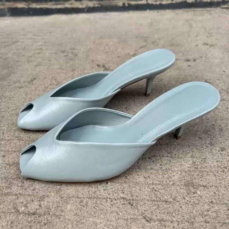 Women'S Shoes Navy Blue - Sandales à talons pour femmes, élégantes,
