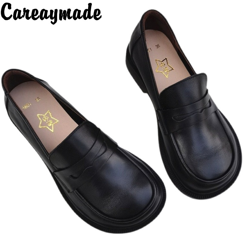 Women'S Shoes To Men'S - Careaymade-Chaussures Oxford en cuir de vachette