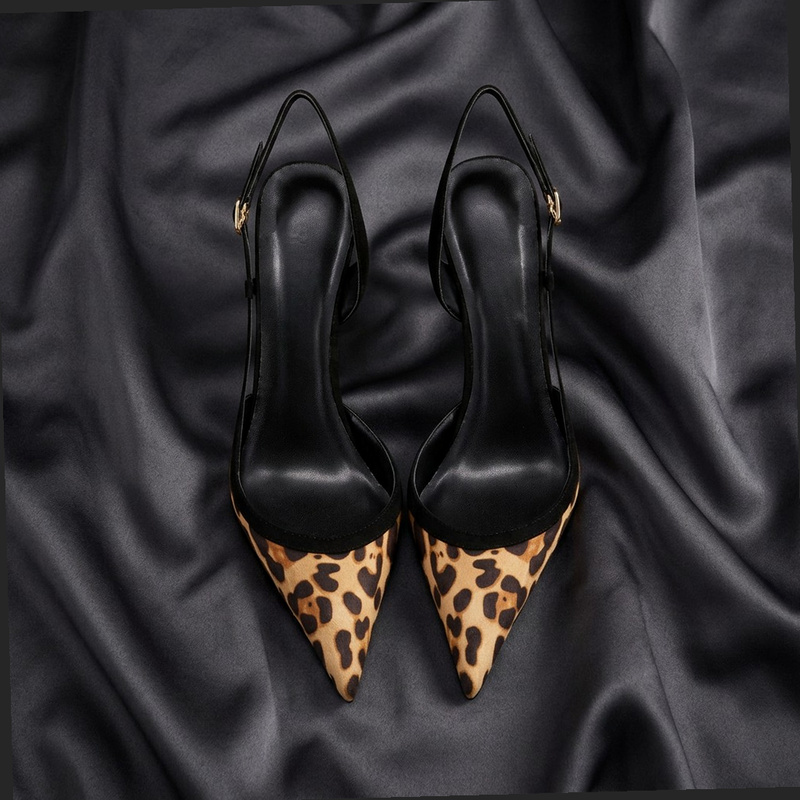 Leopard Print Heels - Yuejinlong # YJ26-802, Sandales à bride