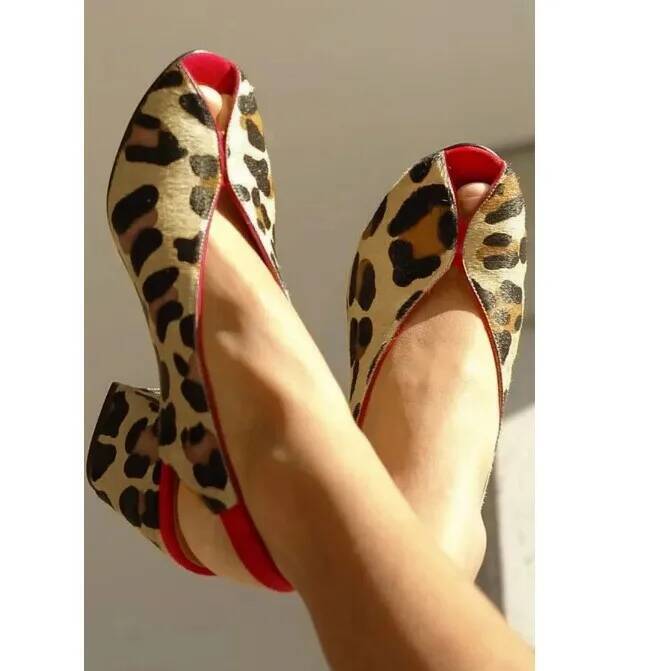 Sandales pour femmes à imprimé - Leopard Print Heels avis et prix