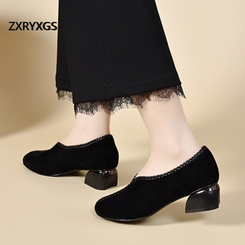 Chaussures noires en peau de m - Women Shoes Size 4 In Cm avis et prix