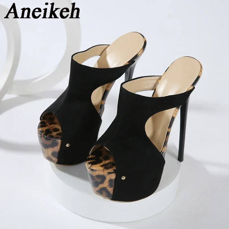 Aneikeh été plate-forme extrêm - Leopard Print Heels avis et prix