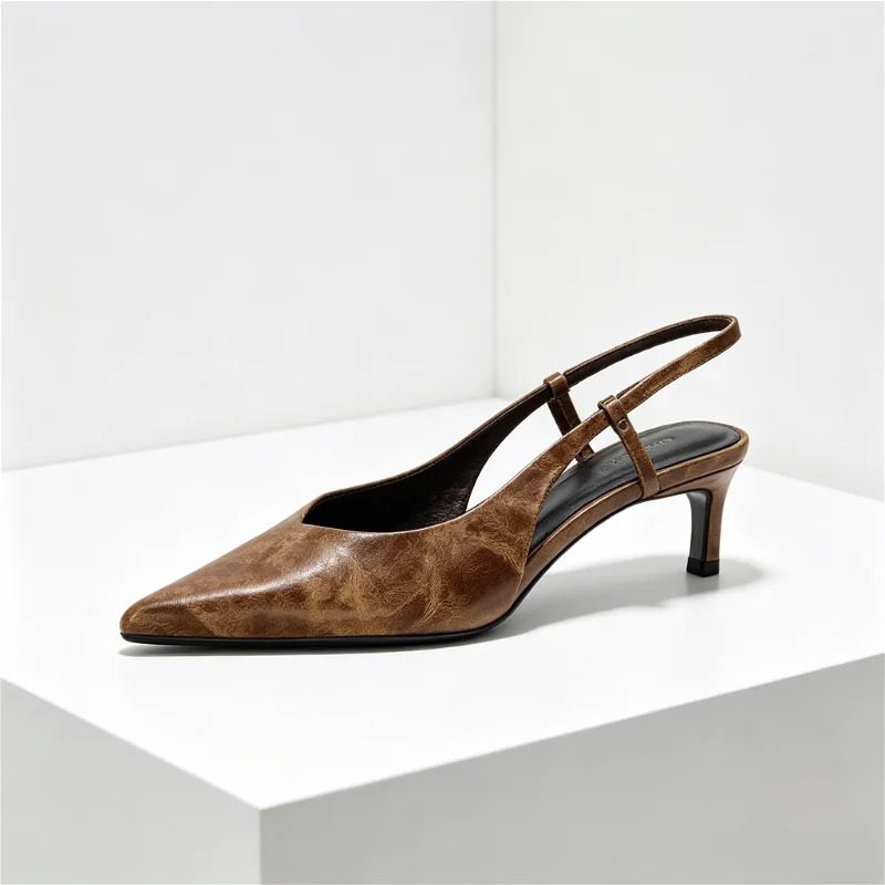 Escarpins de styliste à talons - Women Shoes Brown Colour avis et prix